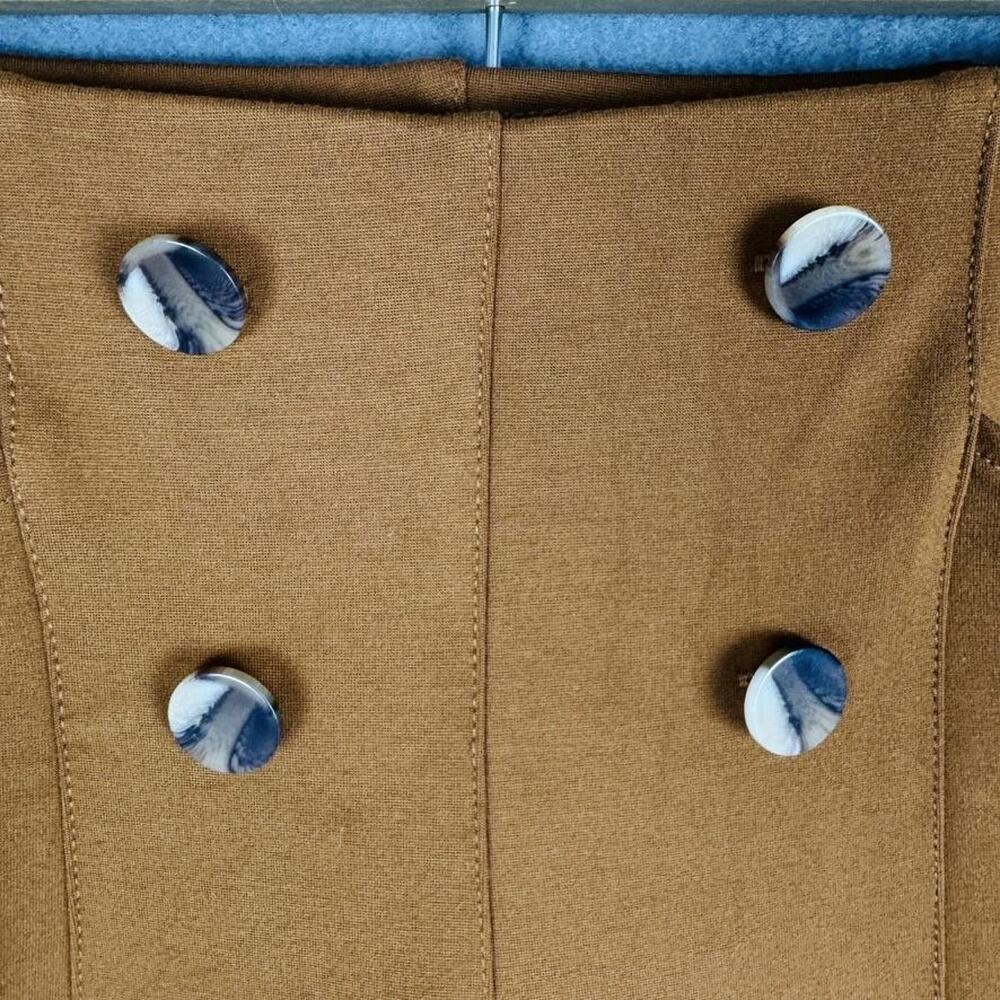 Betabrand Pants Womens Medium Brown Sailor High Rise Dress Yoga Trousers Flared - Picture 3 of 10